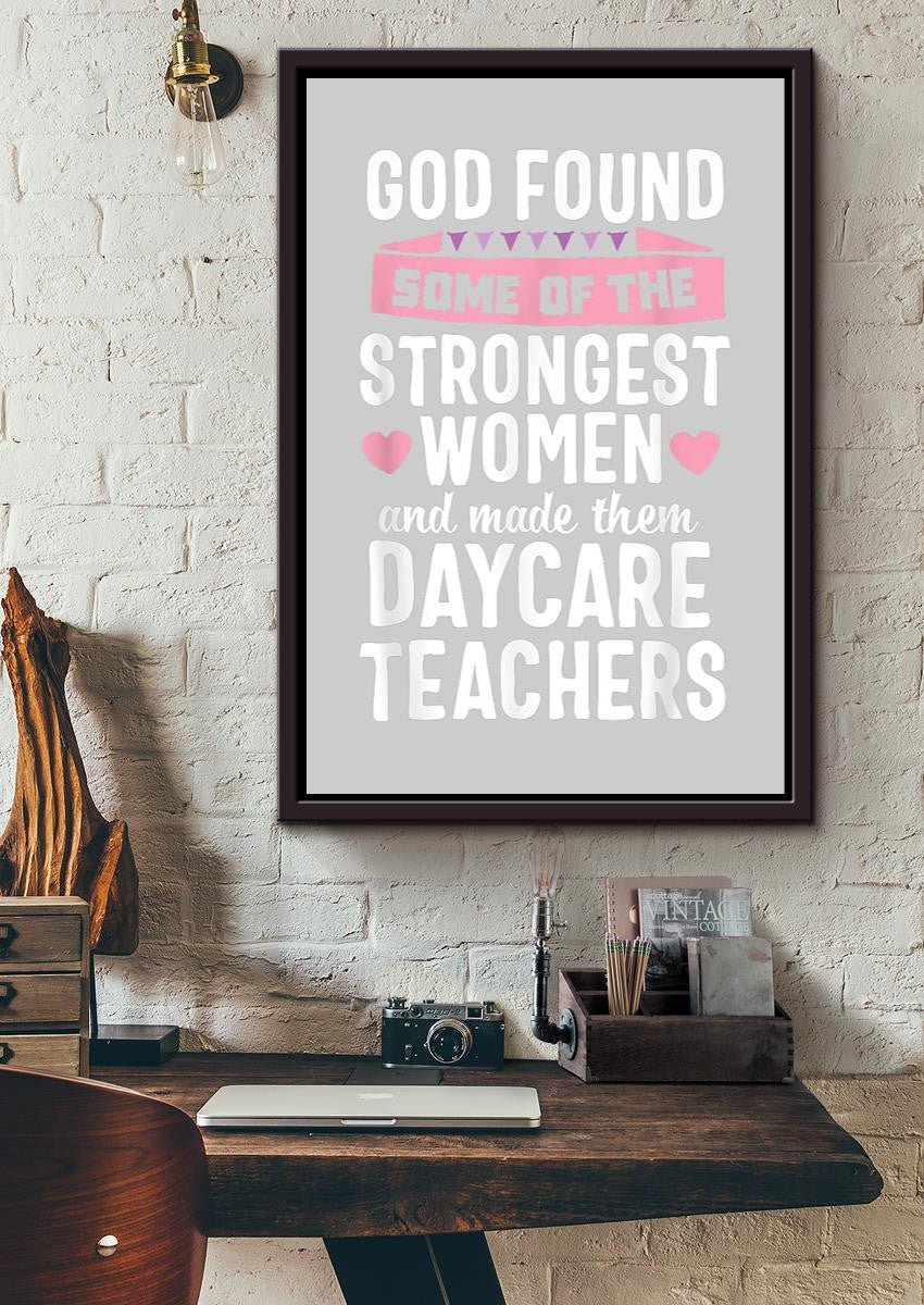 Strongest Women Teacher Wall Art For Teacher Daycare Schol Decor Framed Matte Canvas Framed Prints, Canvas