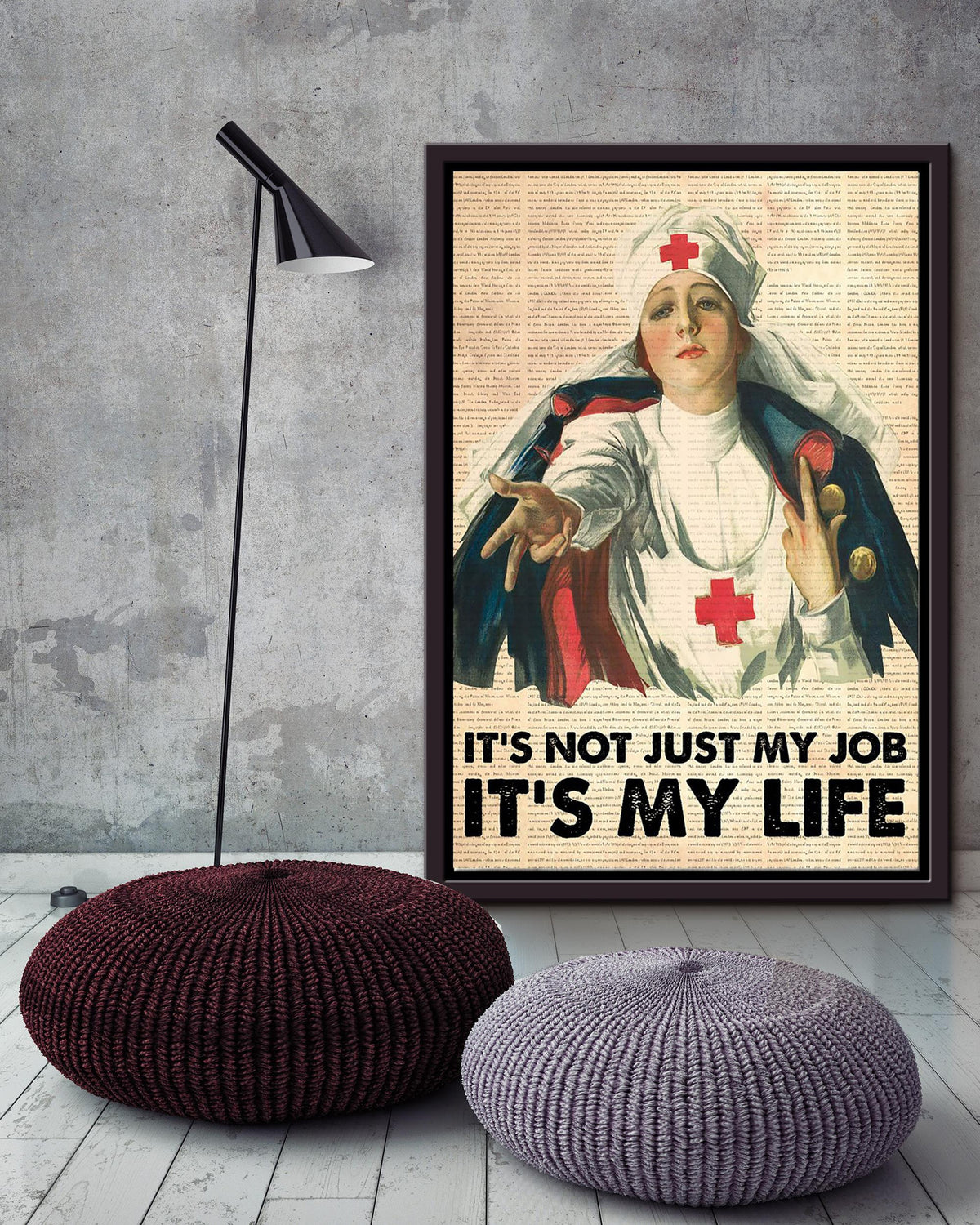 Nurse Dedication Quotes Wall Decor For Nurse's Day Gift Framed Canvas