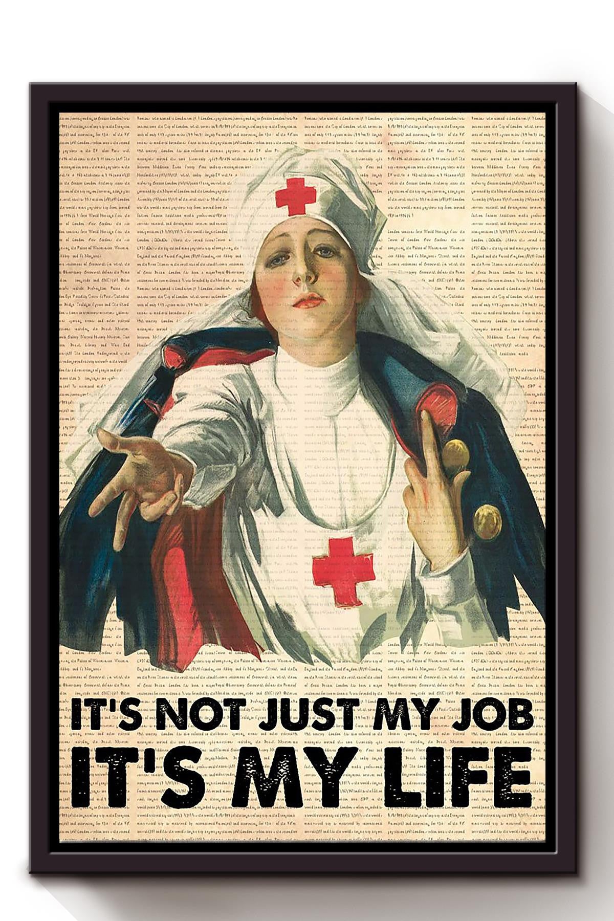 Nurse Dedication Quotes Wall Decor For Nurse's Day Gift Framed Canvas