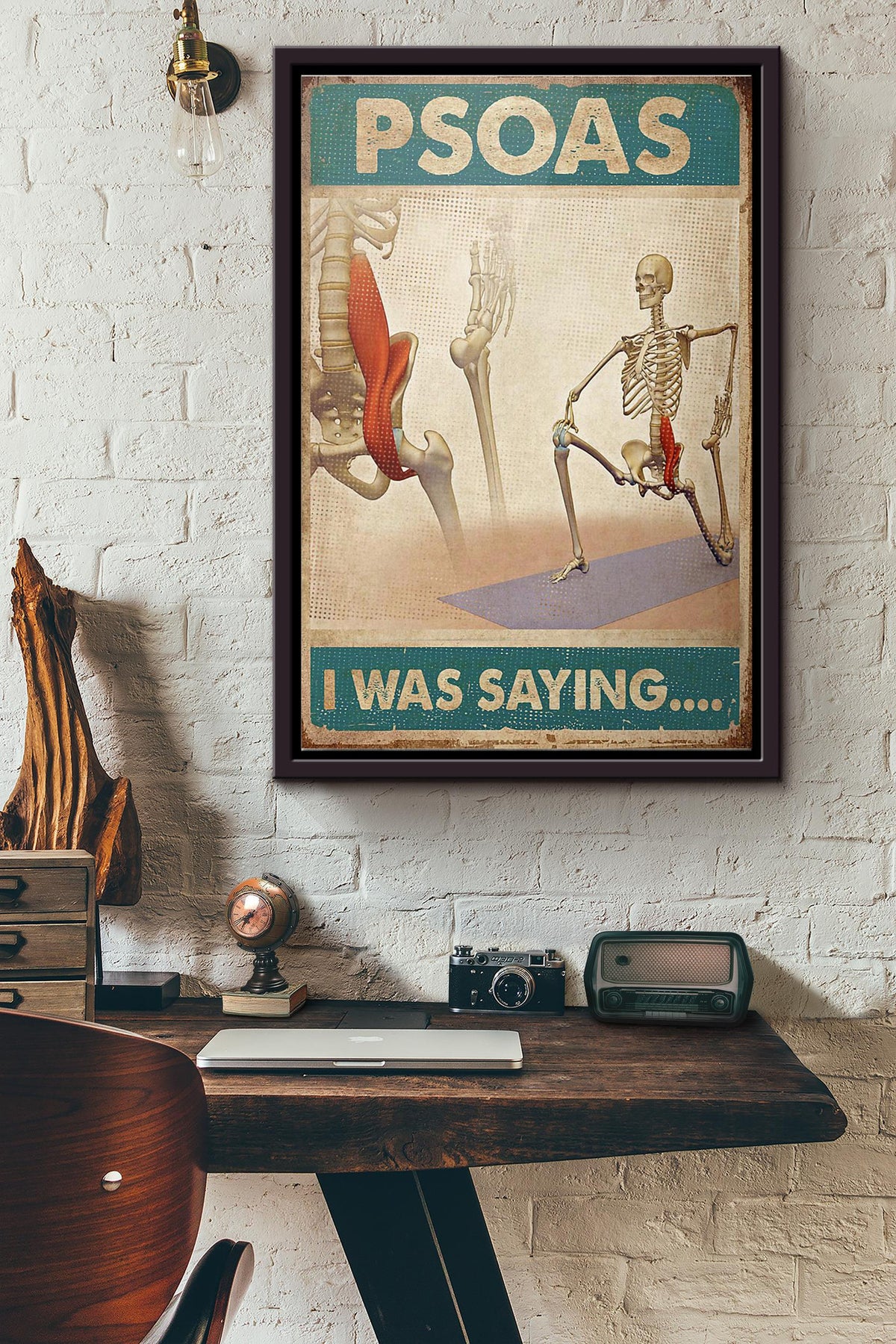 Massage Therapist Psoas I Was Saying Poster Framed Matte Canvas