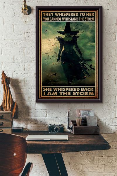 I Am The Storm Witch Poster Framed Matte Canvas