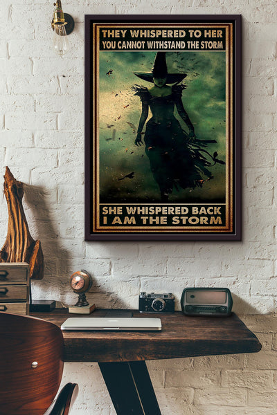 I Am The Storm Witch Poster Framed Matte Canvas