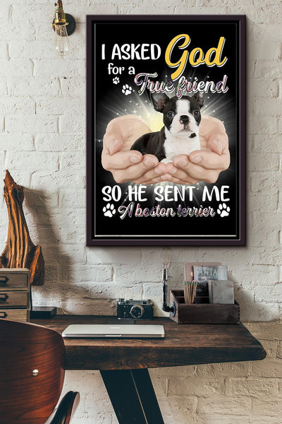 God Send Me A Boston Gift For You Framed Matte Canvas