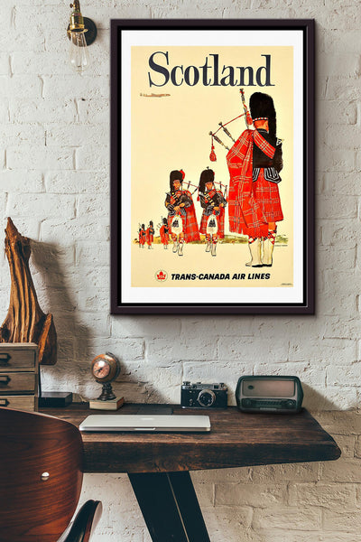 Scotland Trans Canada Air Lines Poster Framed Matte Canvas