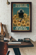 Hippie You May Say Im A Dreamer Girl Poster Framed Matte Canvas