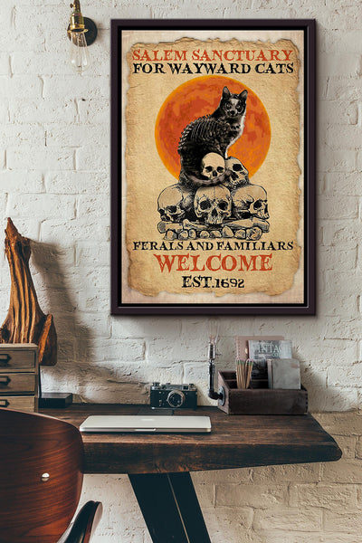 Wayward Cats Skull Welcome 1962 Poster Framed Matte Canvas