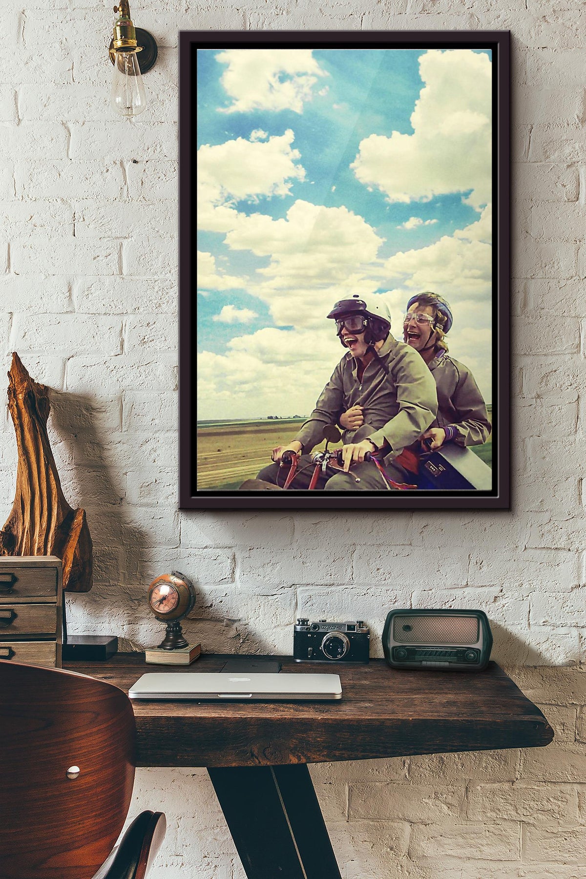 Dumb And Dumber Jim Carrey Poster Framed Matte Canvas