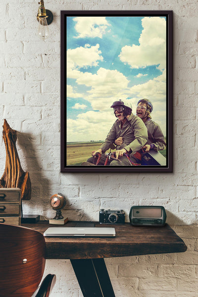 Dumb And Dumber Jim Carrey Poster Framed Matte Canvas