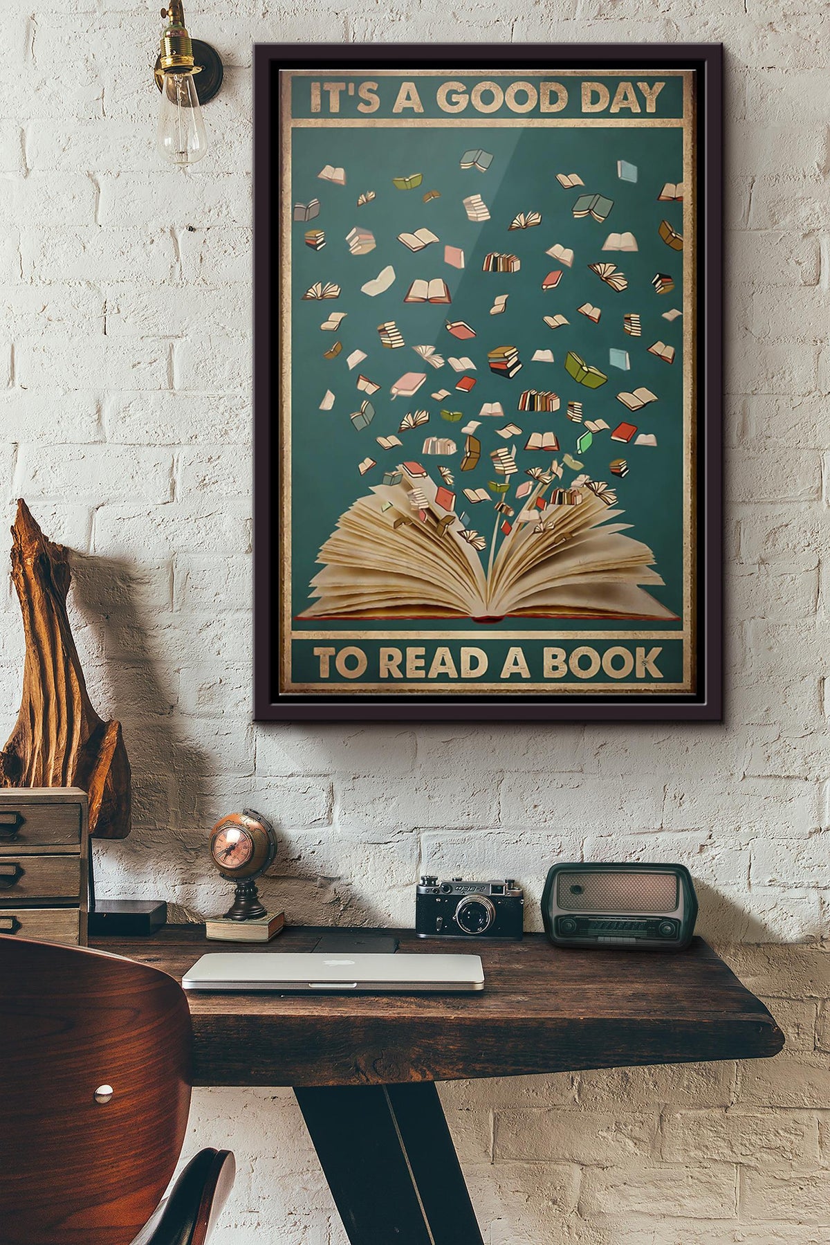 Librarian Its A Good Day To Read A Book Poster Framed Matte Canvas