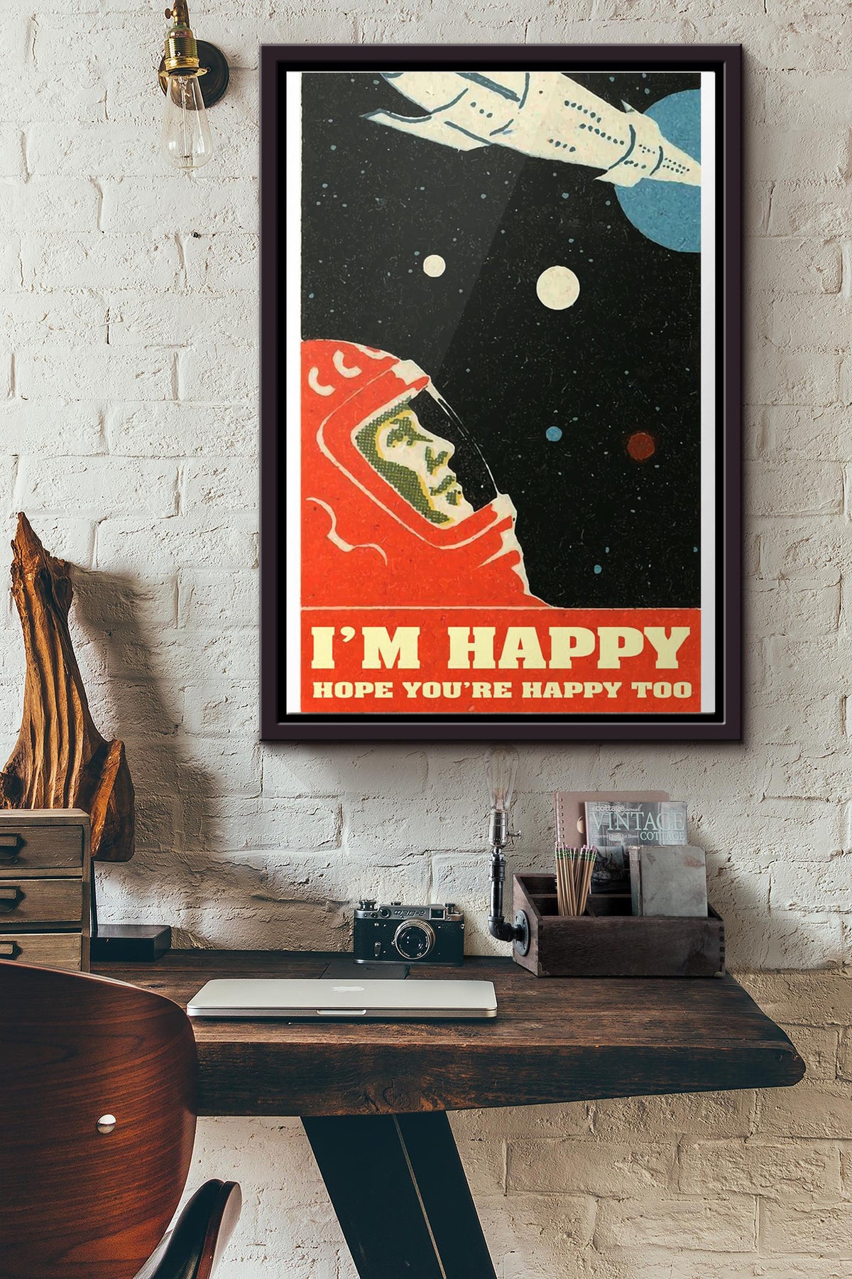 Im Happy Hope Youre Happy Too Poster Framed Matte Canvas