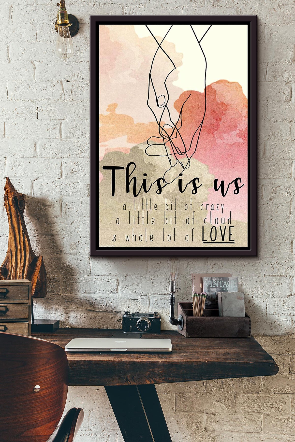 This Is Us Whole Lot Of Love Couple Poster Framed Matte Canvas