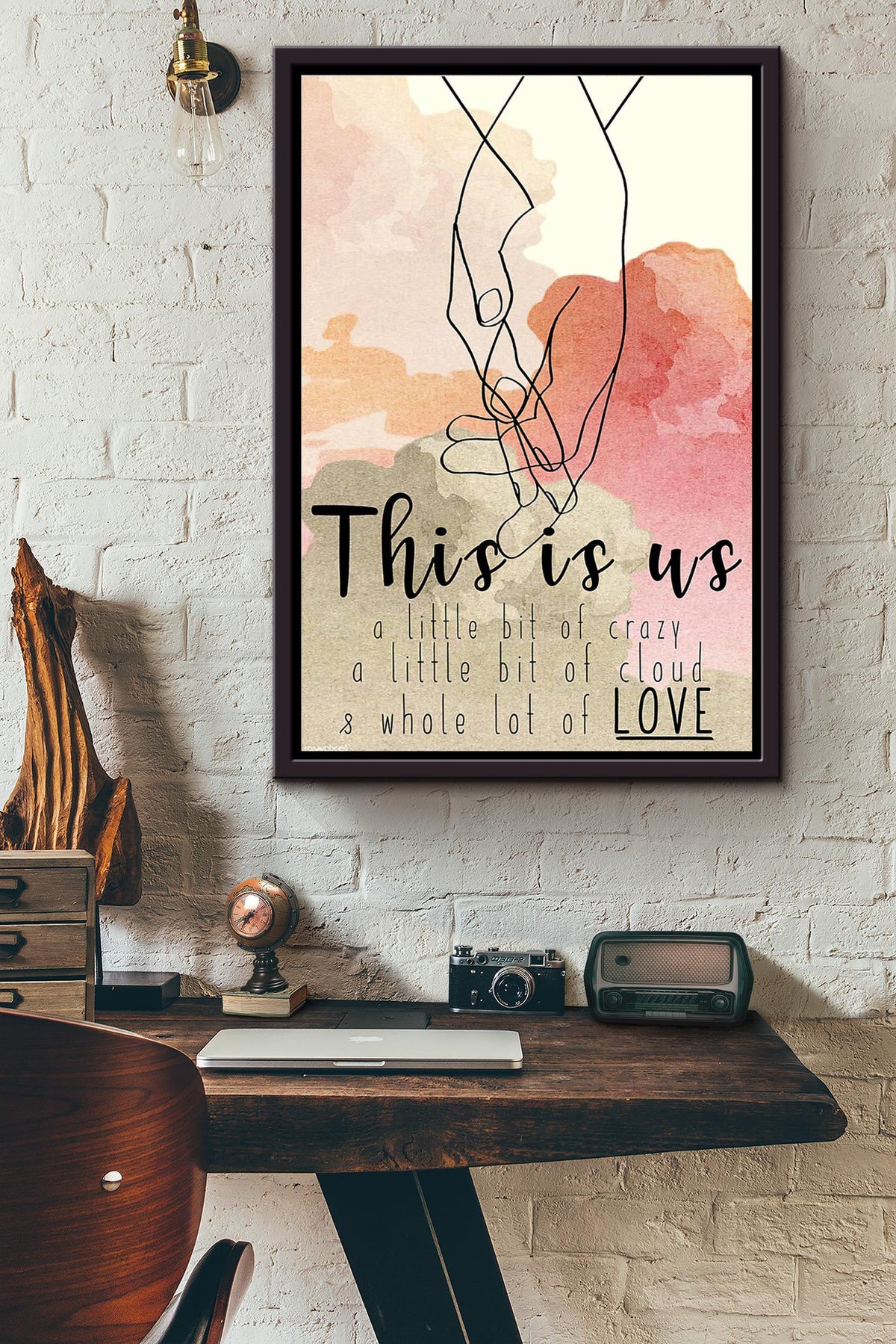 This Is Us Whole Lot Of Love Couple Poster Framed Matte Canvas