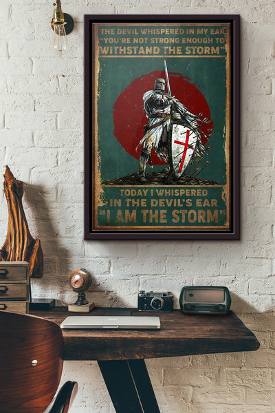 Knight Teamplar The Devil Whispered In My Ear Poster Framed Matte Canvas