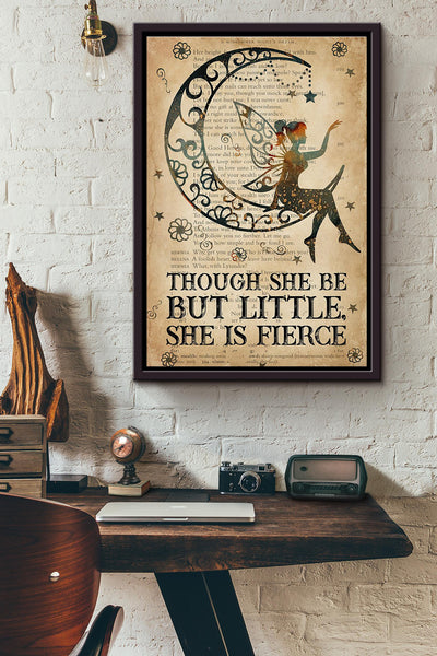 Fairy Though She Be But Luttle She Is Fierce Dictionary Poster Framed Matte Canvas