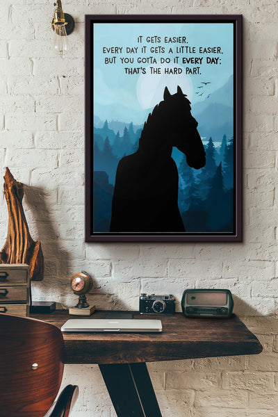 Bojack Horseman It Gets Easier Poster Framed Matte Canvas