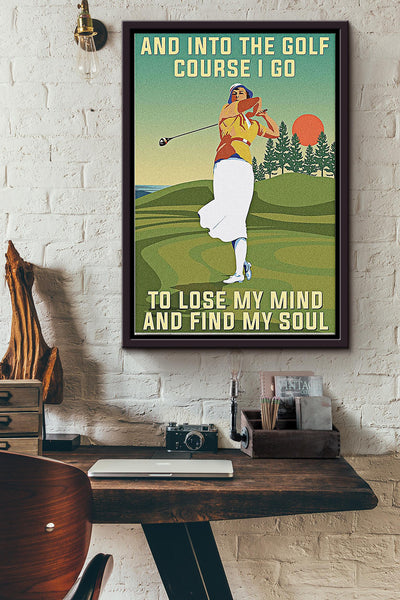 Find My Soul Golf Course Framed Matte Canvas