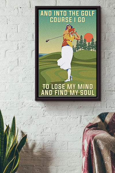 Find My Soul Golf Course Framed Matte Canvas