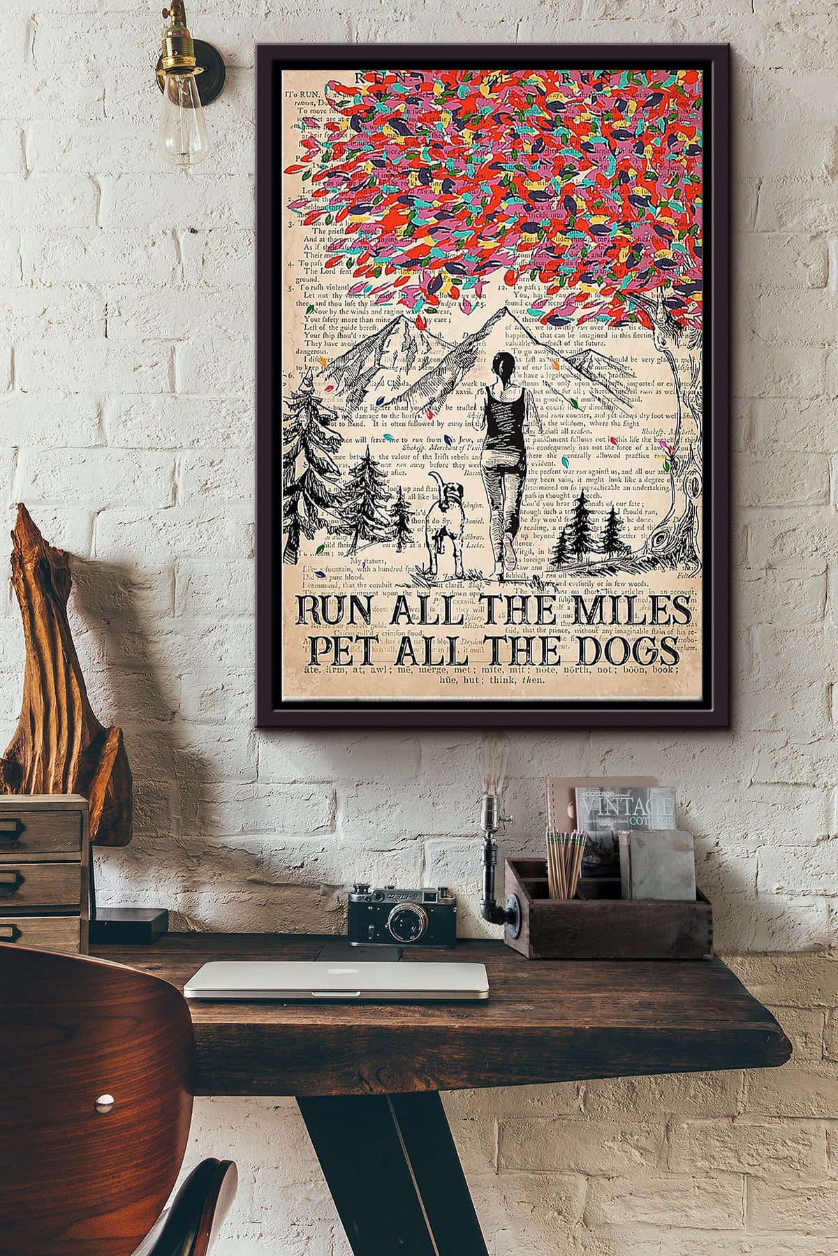 Running - Run All The Miles And Pet All The Dogs Framed Matte Canvas