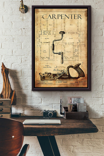 Carpenter Sargeant Knowledge Poster Framed Matte Canvas