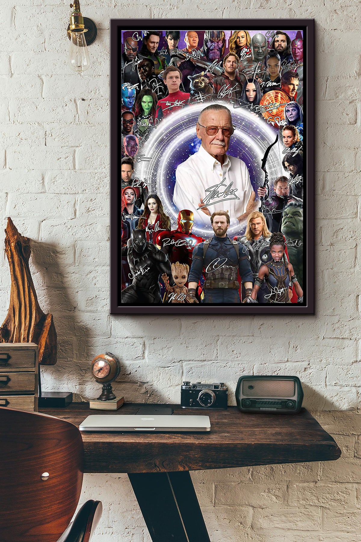 Stan Lee Legend Poster Framed Matte Canvas