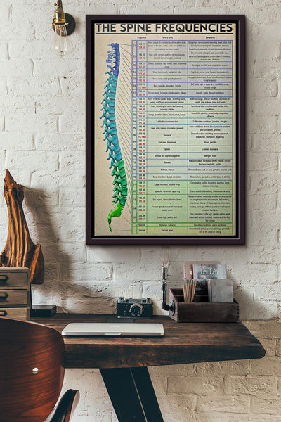 Massage Therapist The Spine Frequencies Poster Framed Matte Canvas