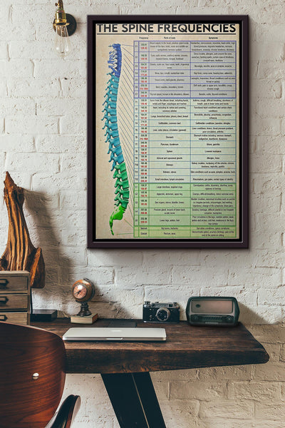 Massage Therapist The Spine Frequencies Poster Framed Matte Canvas