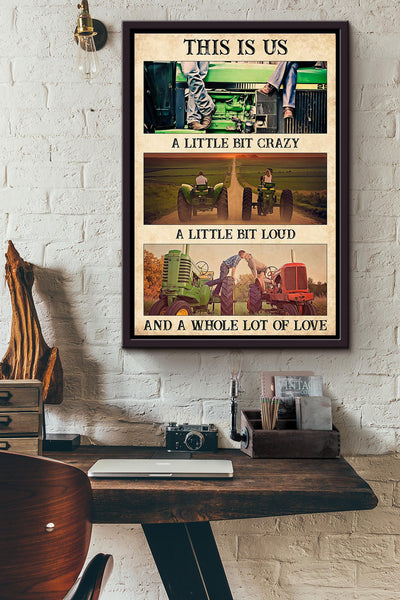 Tractor Couple This Is Us Poster Framed Matte Canvas