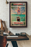 Some Girls Are Just Born With The Beach In Their Souls Sailing Poster Framed Matte Canvas