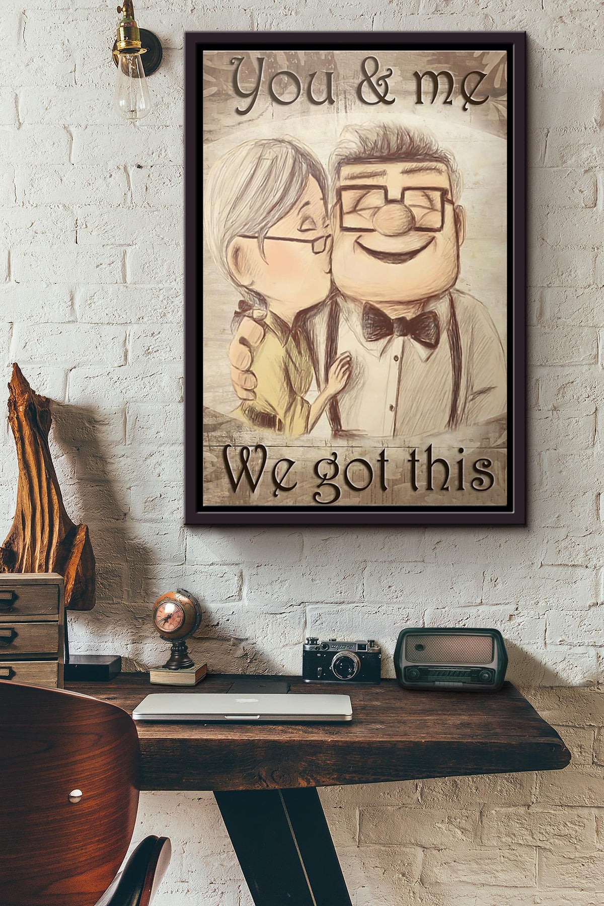 Up Carl And Ellie You And Me We Got This Poster Framed Matte Canvas