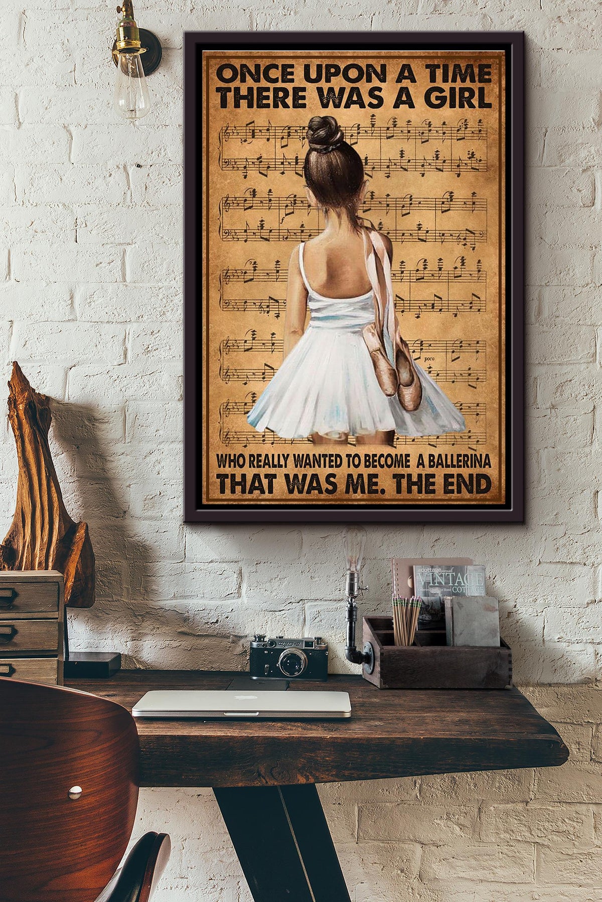 There Was A Girl Who Really Wanted To Become Ballerina That Was Me Poster Framed Matte Canvas