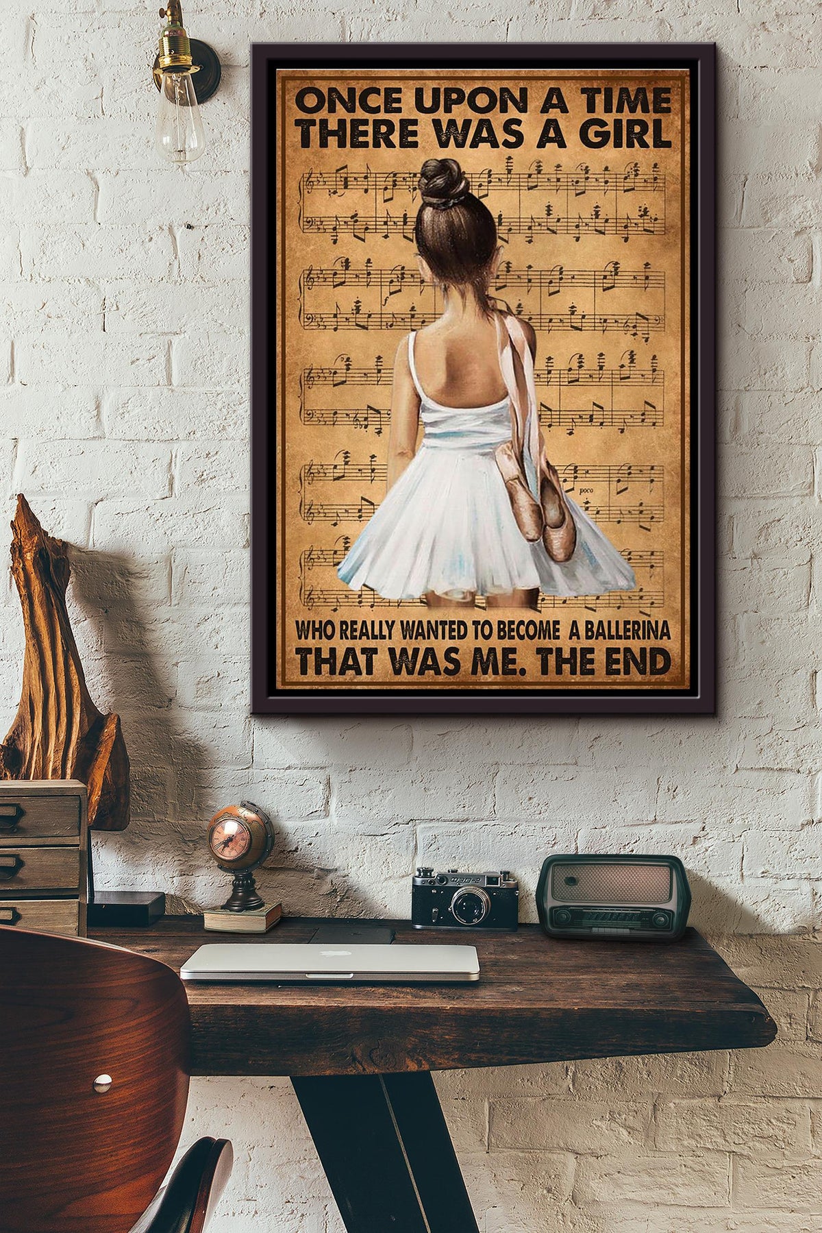 There Was A Girl Who Really Wanted To Become Ballerina That Was Me Poster Framed Matte Canvas