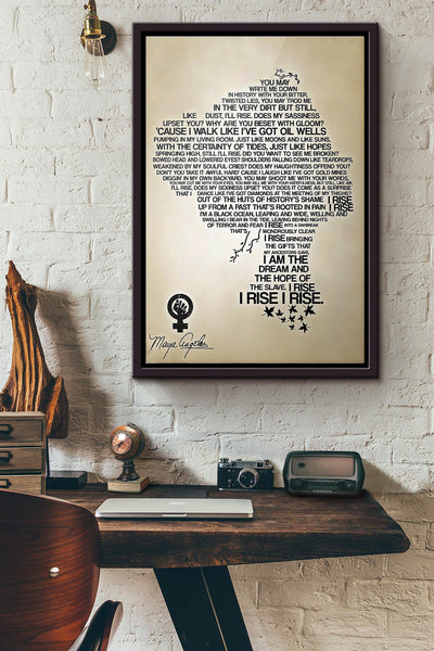 You May Write Me Down In History Mayangelou Poster Framed Matte Canvas