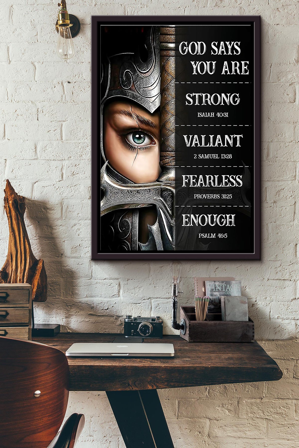 God Says You Are A Female Guardian Poster Framed Matte Canvas