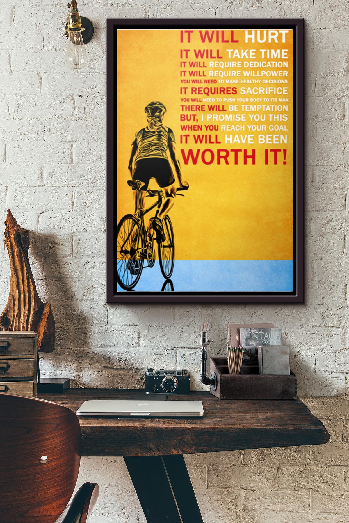 It Will Hurt It Will Take Time Poster Framed Matte Canvas
