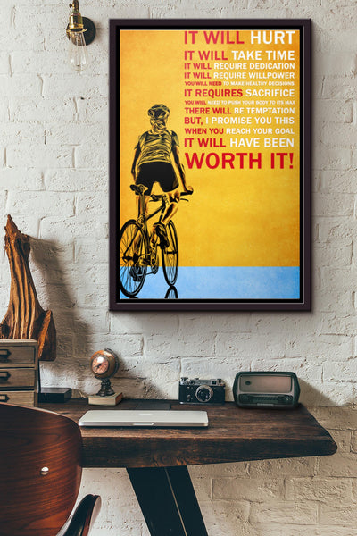 It Will Hurt It Will Take Time Poster Framed Matte Canvas