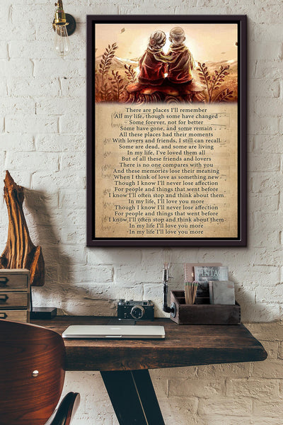 Music Sheet Ill Love You More Poster Framed Matte Canvas