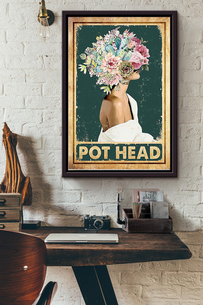 Pot Head Gardening_8xbf2WNf Framed Matte Canvas