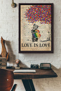 Baby Groot Lgbt Tree Love Is Love Dictionary Poster Framed Matte Canvas
