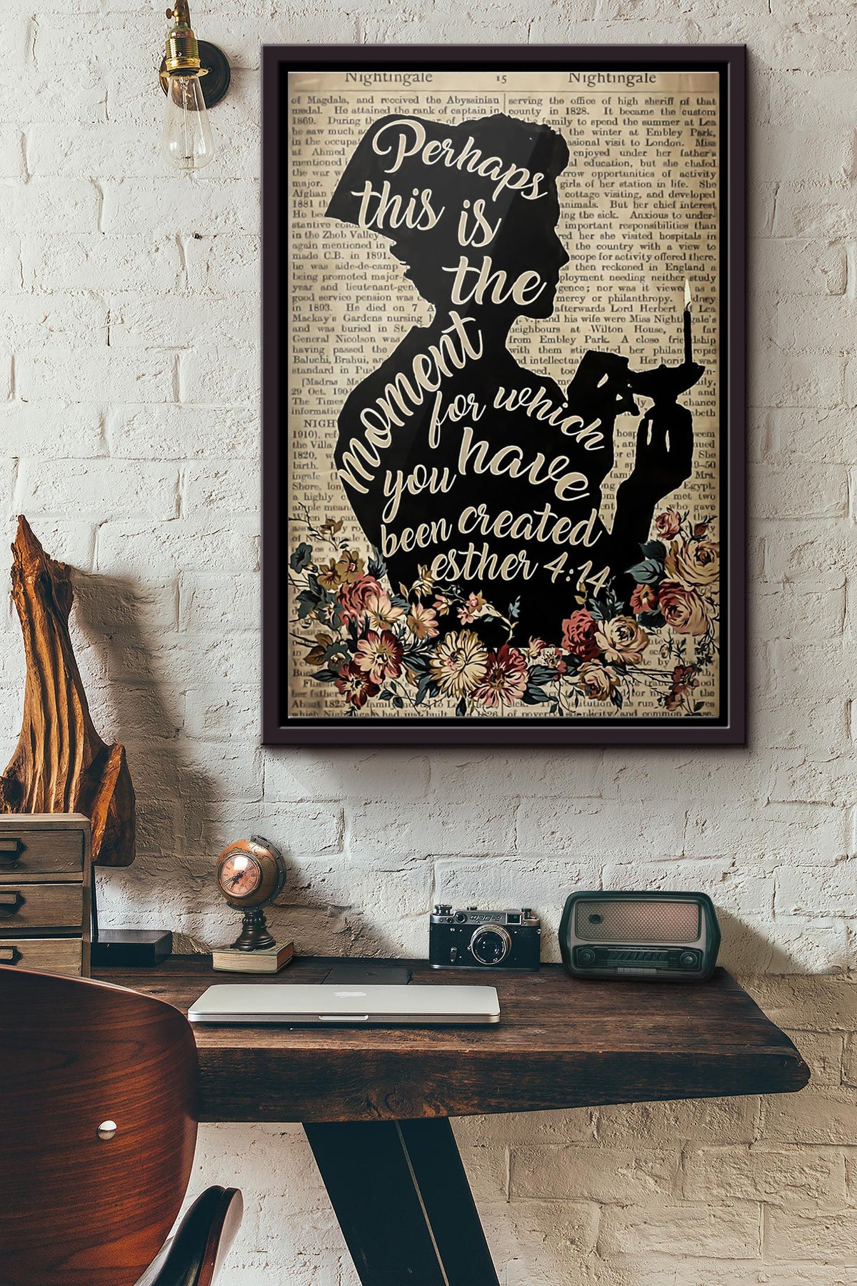 Perhaps This Is The Moment For Which You Have Been Created Esther Poster Framed Matte Canvas