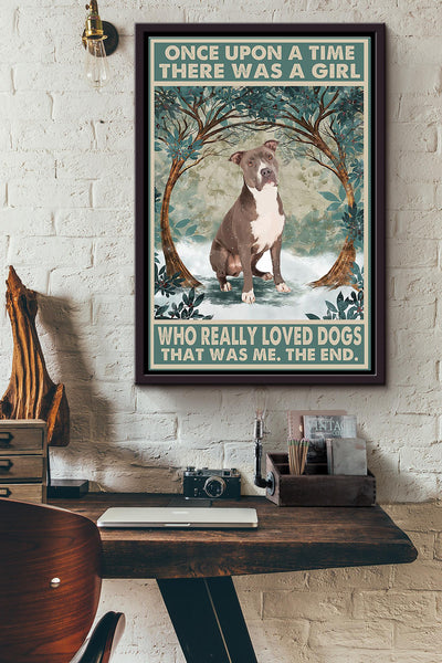 There Was A Girl Who Really Loved Beagle Dogs It Was Me Poster Framed Matte Canvas