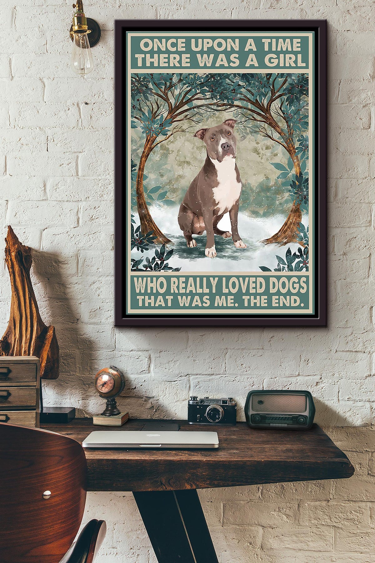 There Was A Girl Who Really Loved Beagle Dogs It Was Me Poster Framed Matte Canvas