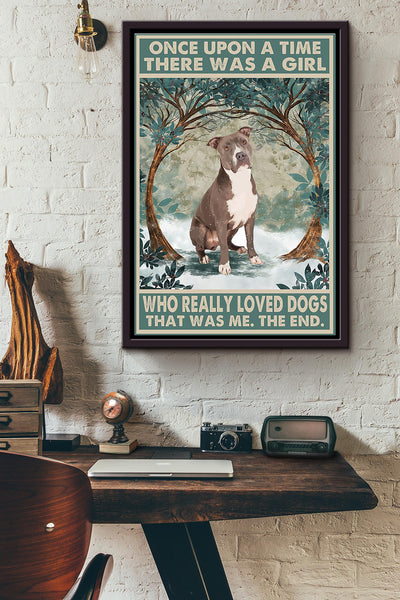 There Was A Girl Who Really Loved Beagle Dogs It Was Me Poster Framed Matte Canvas