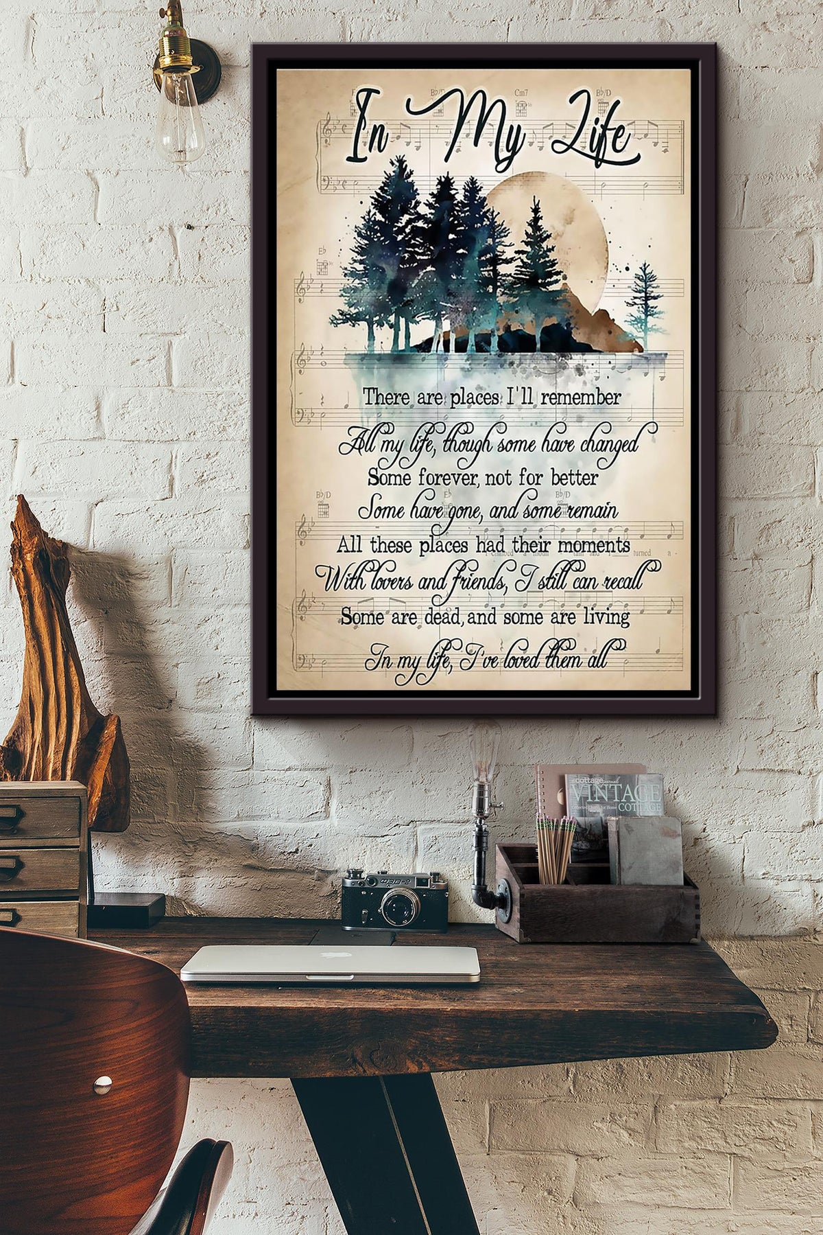 Hiking Love All Moments Framed Matte Canvas