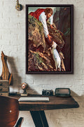 Jesus Help The Sheep Poster Framed Matte Canvas