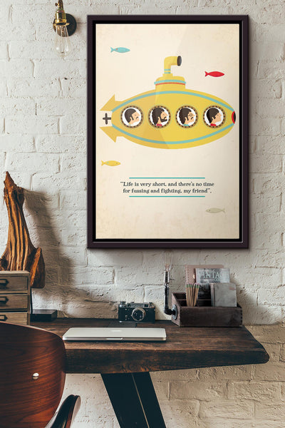 Music Life Is Very Short And Theres No Time For Fussing And Fighting My Friend Poster Framed Matte Canvas
