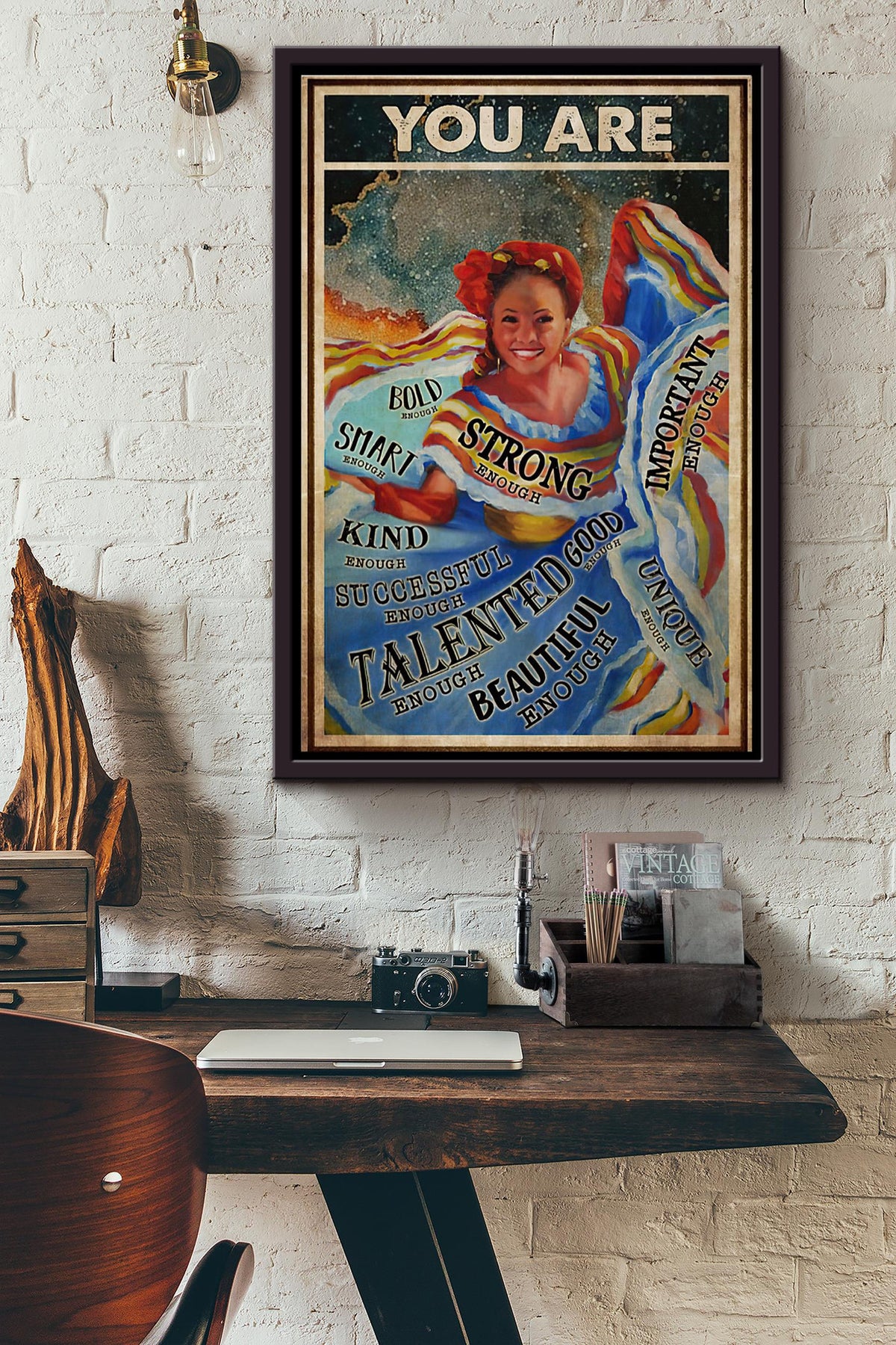 Mexican You Are Dancing Enough Poster Framed Matte Canvas