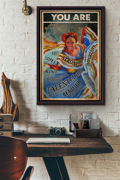 Mexican You Are Dancing Enough Poster Framed Matte Canvas