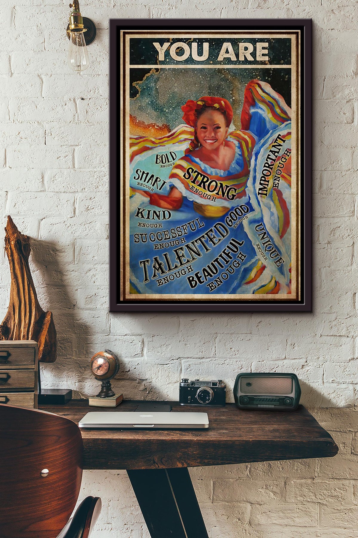 Mexican You Are Dancing Enough Poster Framed Matte Canvas