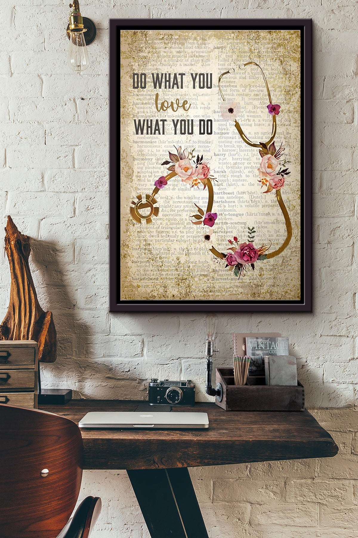 Nurse Do What You Love What You Do Poster Framed Matte Canvas