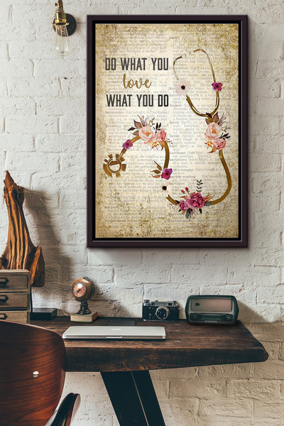 Nurse Do What You Love What You Do Poster Framed Matte Canvas